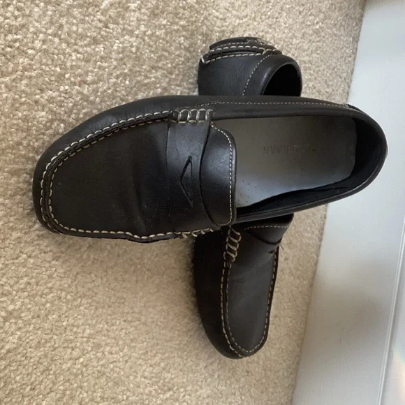 Cole Haan Women’s Black Leather Slip-On Loafers - Picture 2 of 4